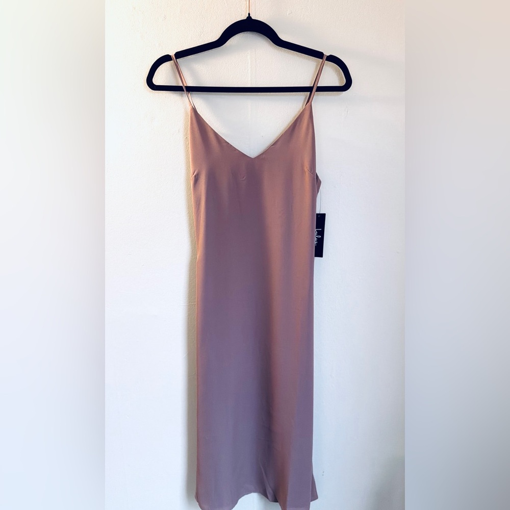 Lulu's Mauve Slip Midi Dress
